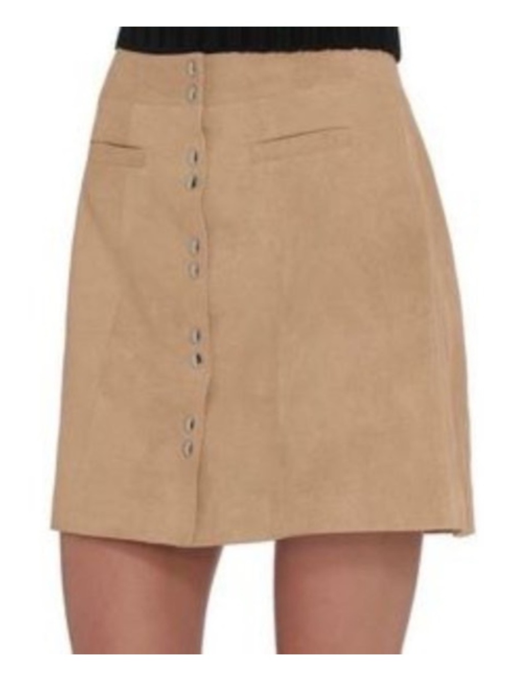 Intermix Genuine Lamb Suede Skirt